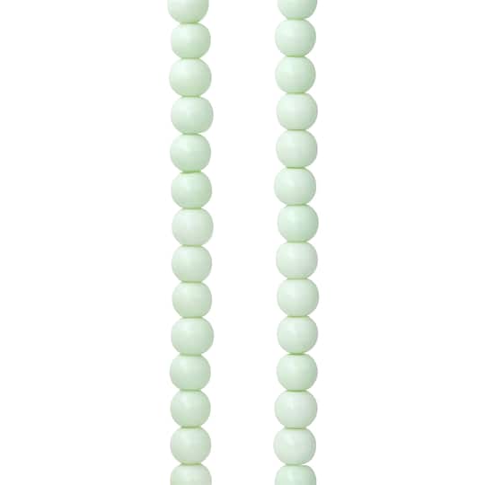 Mint Glass Round Beads, 6mm by Bead Landing&#x2122;